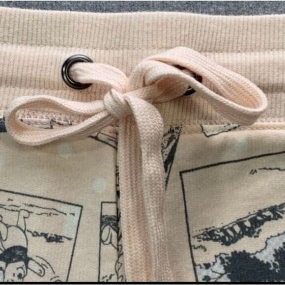 Disney Winnie the Pooh Comic Drawstring Sleep Shorts Pockets Plus Size 2X 18W-20 - Picture 2 of 7